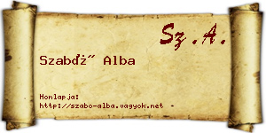 Szabó Alba névjegykártya
